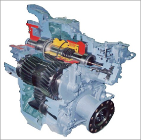 Image: Cutaway model of a marine gear